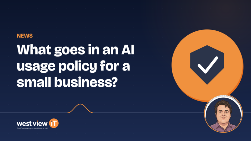 What goes in an AI usage policy for a small business?